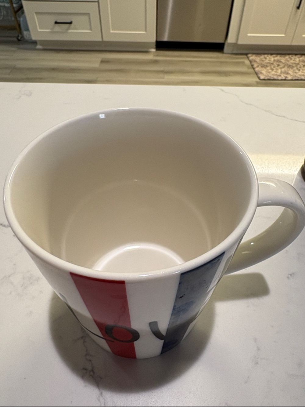 Royal Doulton White Mug with Red and Navy Stripes…. - Picture 5 of 5